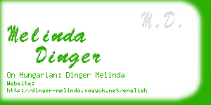 melinda dinger business card